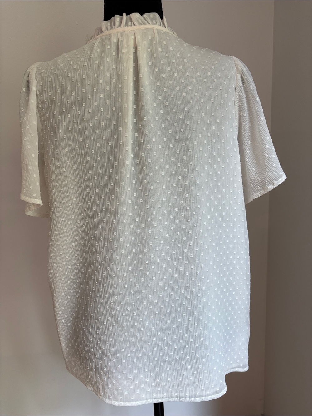 FLAWLESS LOFT boho blouse fully lined ivory Small - Picture 2 of 2